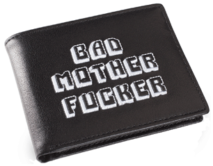 PULP FICTION bad mother fucker leather BLACK WALLET