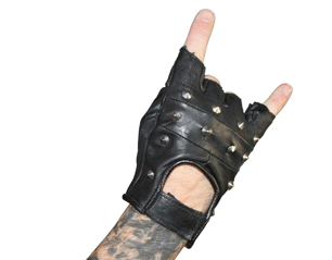 GLOVES leather gloves w/ spikes GLOVES