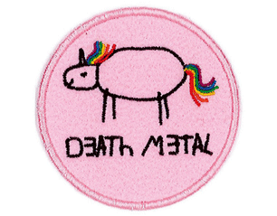 DEATH METAL unicorn pink WPATCH