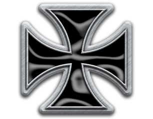 HEAVY METAL iron cross PIN DE METAL