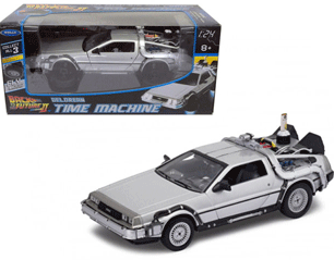 BACK TO THE FUTURE part 2 delorean coupe fly wheel 1/24 DIECAST MODEL