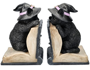 CATS 1 pair of witch cat 839-3860 BOOKENDS