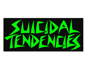 SUICIDAL TENDENCIES green logo AUTOCOLANTE