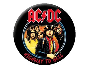 AC/DC highway to hell BUTTON BADGE