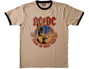 AC/DC let there be rock tour 77 RINGER SAND TSHIRT