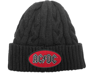 AC/DC oval logo cable knit GORRO