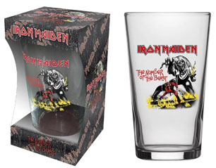 IRON MAIDEN number of the beast BEER GLASS