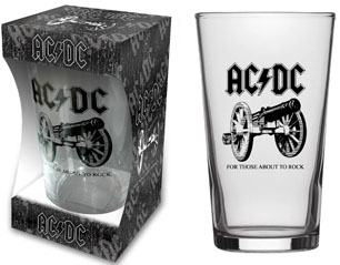 AC/DC for those about to rock BEER GLASS