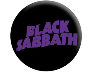 BLACK SABBATH wavy logo vintage BUTTON BADGE