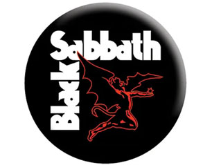 BLACK SABBATH demon logo BUTTON BADGE