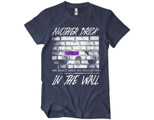 ROCK SONG DESIGNS another brick in the wall DARK BLUE TS