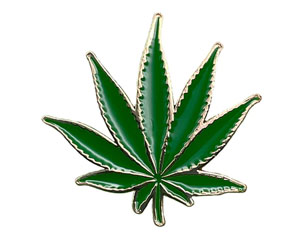 BOB MARLEY weed leaf PIN DE METAL