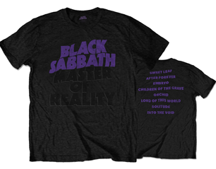 BLACK SABBATH masters of reality album w/ backprint TS