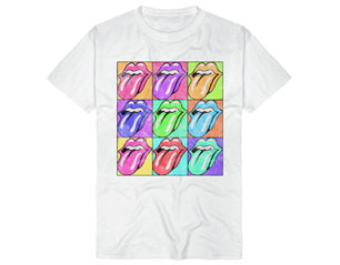 ROLLING STONES color pop lips WHITE TS