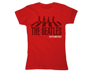 BEATLES abbey road silhouette skinny RED TS