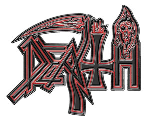DEATH red logo METAL PIN