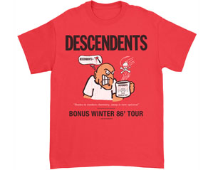 DESCENDENTS	bonus winter tour 86 RED TSHIRT