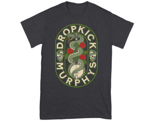 DROPKICK MURPHYS snake banjo logo CHARCOAL TSHIRT
