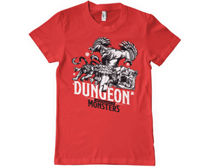 DUNGEONS AND DRAGONS monsters RED TSHIRT