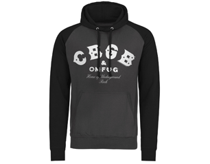 CBGB & OMFUG logo baseball grey/blk HSWEAT