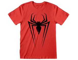 SPIDERMAN black spider symbol RED TS