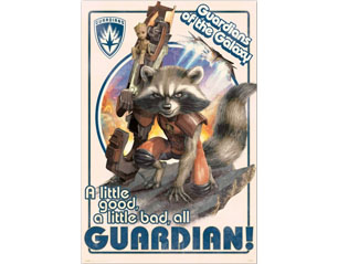 GUARDIANS OF THE GALAXY rocket and baby groot POSTER