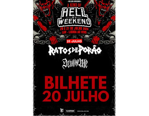 RATOS DE PORAO hell of a weekend dia 20 julho BILHETES