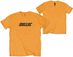 BILLIE EILISH racer logo and blohsh/orange TS