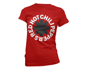 RED HOT CHILI PEPPERS asterisk skinny RED TS