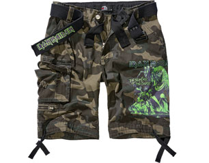 IRON MAIDEN the number of the beast BRANDIT SAVAGE CAMO SHORTS