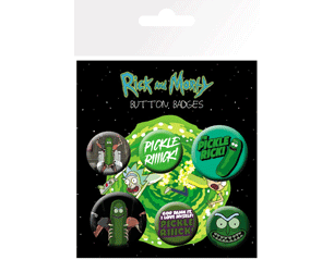 RICK AND MORTY pickle rick 6 BADGEPACK