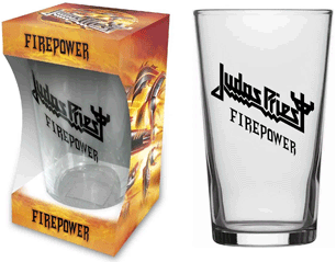 JUDAS PRIEST firepower BEER GLASS