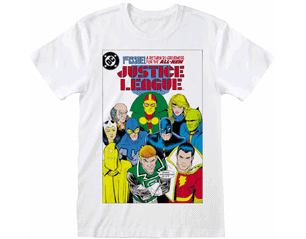 JUSTICE LEAGUE comic cover WHITE TSHIRT