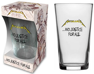 METALLICA and justice for all BEER GLASS