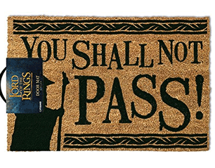 LORD OF THE RINGS you shall not pass DOORMAT