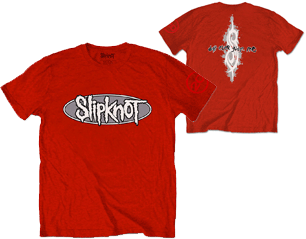 SLIPKNOT 20th ann dont judge me arm and back print red TS