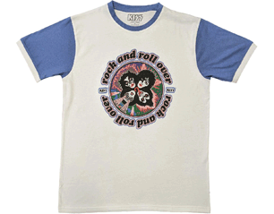KISS rock and roll over RINGER TSHIRT