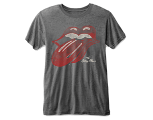 ROLLING STONES burn-out vintage tongue TS
