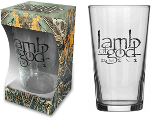 LAMB OF GOD omens BEER GLASS