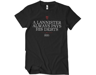 GAME OF THRONES a lannister always pays his debts TSHIRT