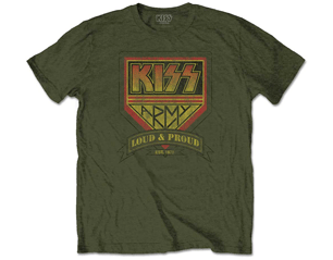 KISS loud and proud/military green TS