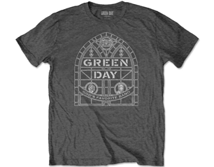 GREEN DAY stained glass arch charcoal grey TS