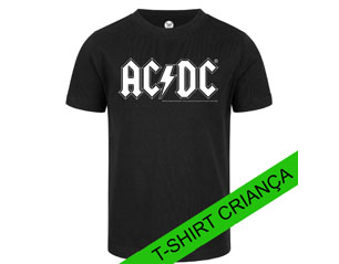 AC/DC white logo YOUTH TS