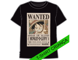 ONE PIECE luffy wanted KIDS TSHIRT