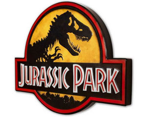 JURASSIC PARK logo metal SIGN