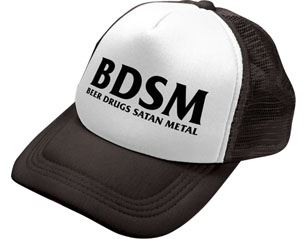 MOSHER bdsm black and white TRUCKER CAP