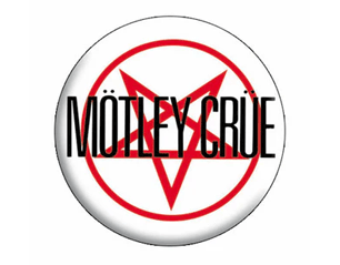 MOTLEY CRUE star logo BUTTON BADGE