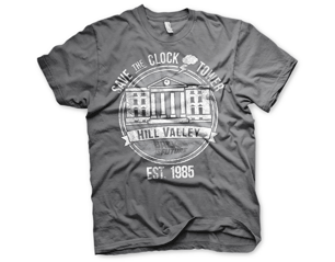 BACK TO THE FUTURE save the clock tower dark grey TS