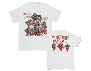 CANNIBAL CORPSE murderous rampage WHITE TS