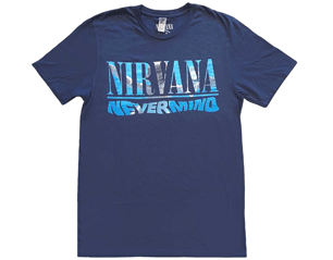NIRVANA nevermind front print only NAVY BLUE TSHIRT